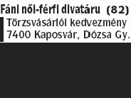 Fáni női-férfi divatáru